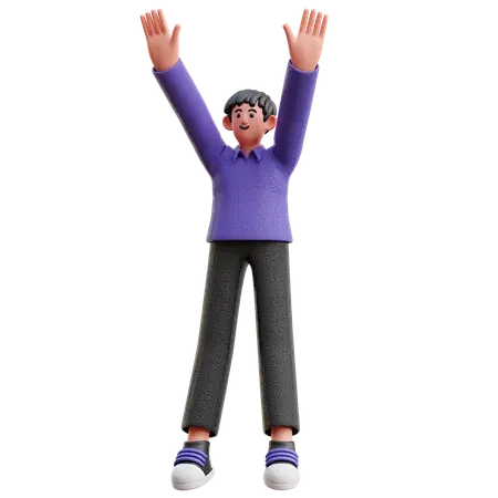 男人指着手指 3d 图