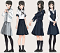 kumanoikuma，日本专门画女子高中校服的插画师