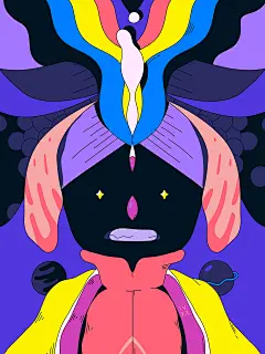 自由插画师 Lena Vargas 的一些精美插画作品精选
逃离现实 – 第4卷

简短的个人插图系列，我用几个项目之间的空闲时间来完成的。这一次不是专注于概念和规划，而是通过探索思考和用意外的组合创造的形状，让意外成为不同事物的起点，逃离现实。