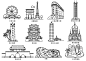 城市地标建筑系列插画/手绘简笔画 : 针对上个系列评论区中好多宝贝要求画的建筑 选取了部分呈现 工具：iPad 软件：procreate 笔刷：单线 #城市插画  #扁平风插画  #城市建筑  #手绘  #简笔画  #极简手绘  #城市简