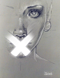 Sketch, Sasha Alexeeva : pencil + light in photoshop