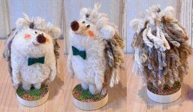 日本达人 超可爱呆萌 羊毛毡 动物 人形...