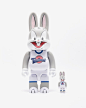 Medicom Toy BE@RBRICK BUGS BUNNY 100 + 400% Set BB-100-400 Multicolore