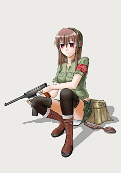 拟人化的少女采集到兵器拟人化 少女前线03