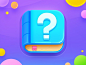 Trivia App Icon appicon trivia quiz game design turquoise book icon app mark question