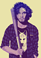 GAME OF THRONES 80/90s ERA CHARACTERS - Jon Snow Art Print