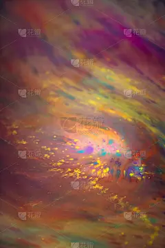 抽象彩色泼墨绘画艺术图案背景与梯度颜色橙色、粉红色、紫色、黄色与小插画