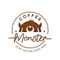 咖啡怪物logo标志矢量图素材