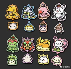 【吃货组 预告】  #数码宝贝#     同人周边 幼年期x成长期  #挂件#  BY：馄饨皮。未来将在【御咖堂】开拍噢~喜欢的小伙伴们不要错过啦~~@馄饨_皮子 ​​​​