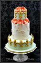 Peach, mint and gold wedding cake | <><> Have your Cake an eat it t...