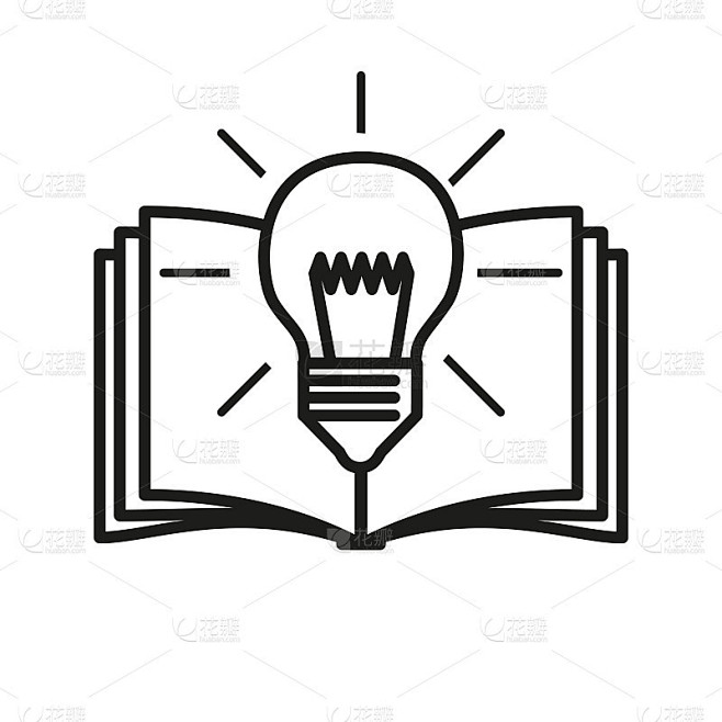 学习图标，矢量插图