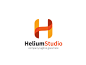 Helium Studio Logo 01 letter logo h logo logo h h letter hlogo beauty agency app branding