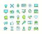 30 linear icons on Behance