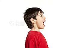 little boy profile view