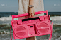 内置扬声器,海滩,磁带录音机,40-80年代风格复兴,传媒,一个物体,流行音乐,技术,90多岁,复古风格