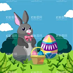 可爱兔子背景  - 源文件下载【酷图网】可爱兔子背景,小兔子背景,壁纸,复活节背景,卡哇伊,小白兔