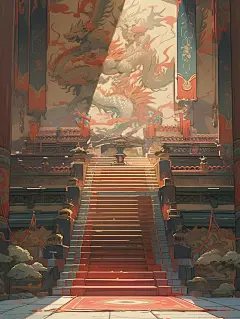 金色神话建筑古风神仙洞府原画图片_致图网图片素材-花瓣网
