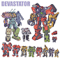神秘巨兽棘背龙 on Instagram: “【TFRA】DEVASTATOR! #transformersreanimated #transformers #autobots #decepticons #robot #machine #scifiart #digitalart #illustration #sketch…”