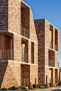 stepped brick-clad volumes and terraces outline DVS 03 residential complex in mexico