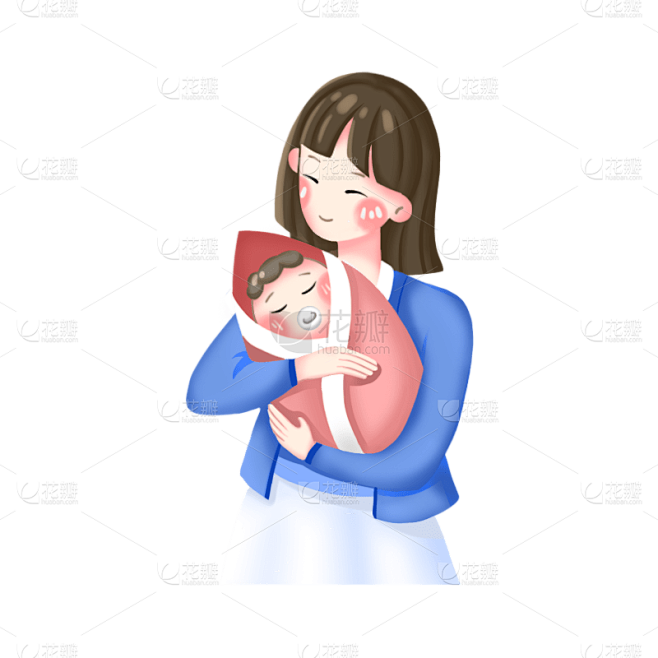 卡通感母亲节妈妈元素贴纸