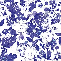 矢量插图的花卉无缝。孤立的手绘花。