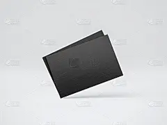 黑色名片的模型。三维渲染