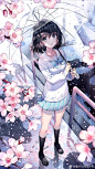 绘画超话 #美图欣赏#来自画师： NardackButterfly  笔下精美的插画作品  twi@Nardack ​​​​