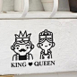 雅风墙贴贴纸 国王和皇后 玻璃衣橱柜家具贴让家每个角落生动可爱-淘宝网