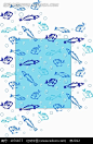 蓝色矩形前的蓝色水泡和蓝色鱼构成的图案背景素材|底纹|蓝色矩形|蓝色水泡|蓝色鱼|矢量素材|图案|蓝色斗鱼|蓝色的鱼|蓝色小鱼|一只蓝色鱼