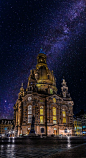 Dresden Frauenkirche and milky way - Dresden - Germany