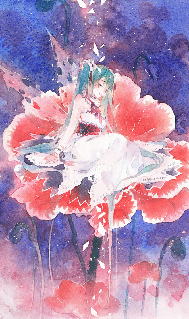 #涂鸦王国#   #水彩#    #初音...