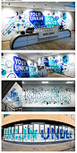 科技蓝也能这么酷：抽象图形打造创意办公室墙体彩绘_大小手绘，您身边的墙绘壁画专家！【专业高品质】