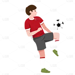 手绘足球竞技比赛元素