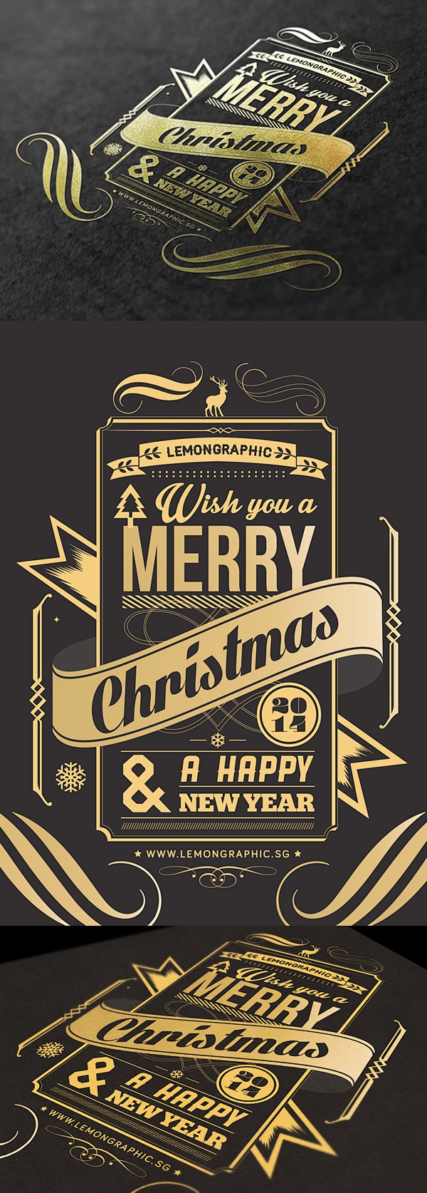 Christmas card typog...