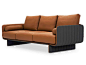 3 seater leather sofa COTOPAXI by Now & Future