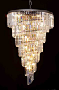 A7-1100/28 Gallery Chandeliers Retro Odeon Crystal Glass Fringe Helix 7 Tier Spiral Chandelier