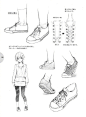 #漫画#脚与鞋子的画法，高跟鞋、布鞋等常见的鞋子！转需？~ ​​​​