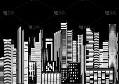 城市,夜晚,摩天大楼,水平画幅,暗色,现代,窗户,建筑,天空,景象