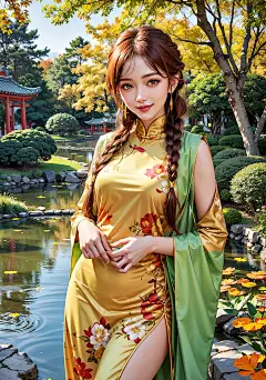 分享 旗袍 AI绘画 所谓知足常乐，就是随遇而安，顺其自然 - 哔哩哔哩