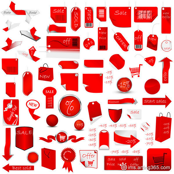 红色商品标签 - iMS素材共享平台|A...