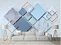 新款3d立体时尚几何菱形客厅卧室电视沙发床头背景墙壁纸画装饰画-淘宝网
