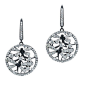 Signature 18k White Gold Black Rhodium Dragonfly earrings on L/B 1.87ct diamonds