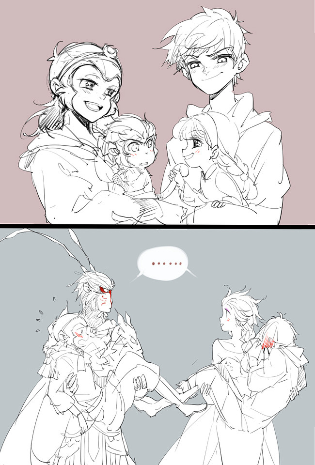 西游记孙悟空同人图插画壁纸一堆猴子掺和其他半次元第一中文cos绘画