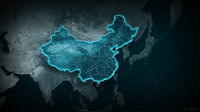 创奇邦灵感素材库科技感可视化地图