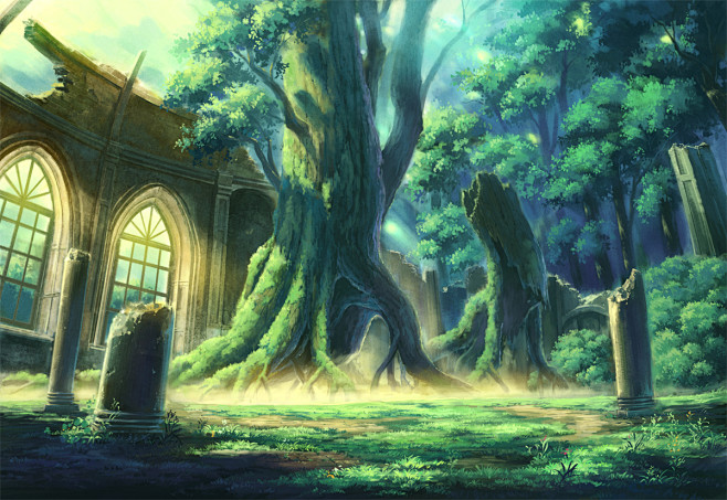 #风景##森林##神殿#