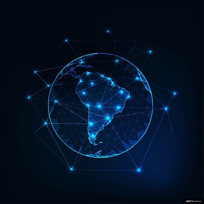 世界地图 全球网络 信息网络 网络分布 ...