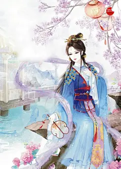 古风~中国风~插画~手绘~美男~妖孽~美女~古风场景~古风成双成对~Q版古风 『点缀宫妆面』