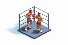 扁平风体育场操场运动插画