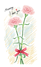 母亲节，送给妈妈的花~_植物元素 _急急如率令-B29055198B- _手绘 