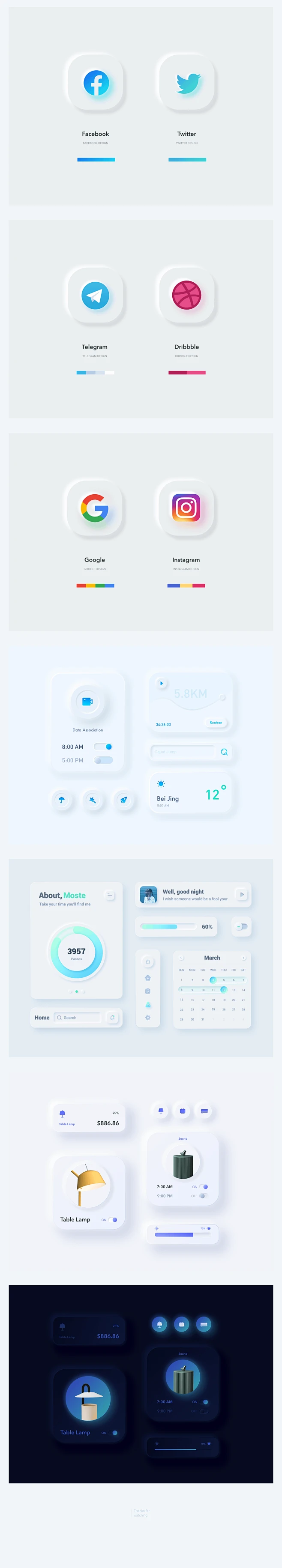 UI-新拟态-花瓣网